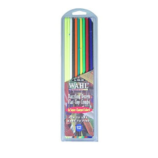 Wahl SKU # 3206-200 - WAHL 12 Colored Styling Combs Blister Assorted *** CASE OF 12 PACKS